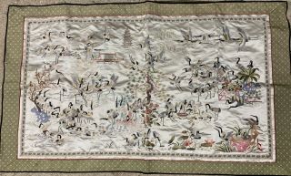 Large Vintage Chinese Bejing Silk Embroidery