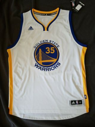 RARE XL Kevin Durant Golden State Warriors jersey finals patch Adidas 2