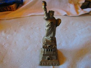 Vintage Cast Iron Statue Of Liberty Still Bank