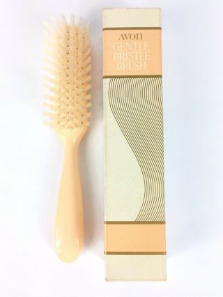 Vintage Avon Gentle Bristle Brush Made In Usa Nylon Fine Hair Fast