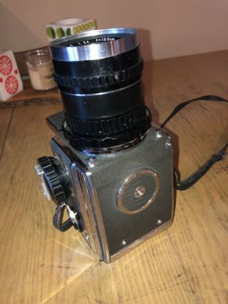 Vintage Zenza Bronica S2 Medium Format Film Camera Nikkor Q 1:3.  5 F=13.  5cm 7