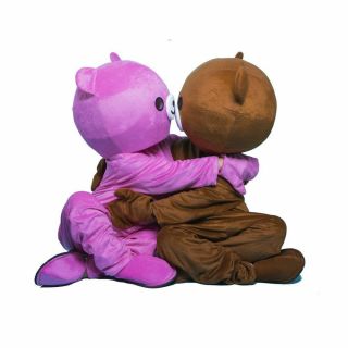 Pink Cute Bear Mascot Costumes Cosplay Clothes Marriage Proposal Hot 2019 A,