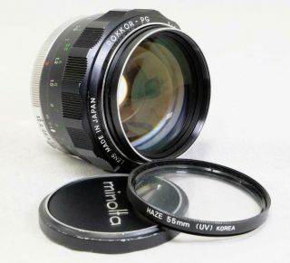 Minolta 58mm F/1.  2 Mc Rokkor - Pg Lens - Rare,  But Must Read (3065)