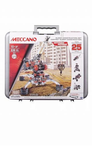 Meccano Erector Construction 25 - In - 1 Building Set,  638 Parts,  For Ages.