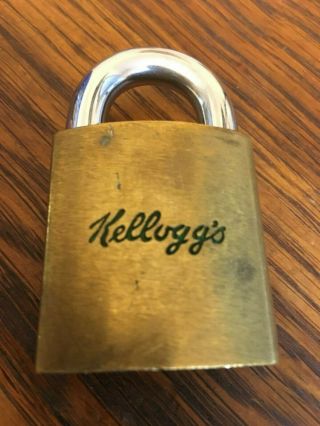 Vintage Kelloggs Company Best Padlock (no Key) Collectible Usa
