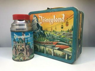 Disneyland Monorail & Submarine Voyage Lunchbox,  Thermos Vintage 1960