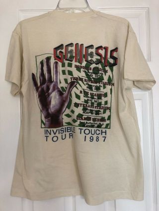 Vintage Rare Genesis Invisible Touch Tour T - Shirt 1987 Phil Collins Size XL 2