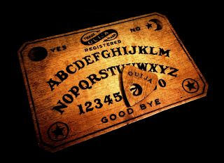 Wooden Ouija Board Set Distressed Vintage Antique Fuld Handmade With Planchette