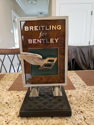 Breitling For Bentley Flying B Display Stand Wood Metal Rare Authentic