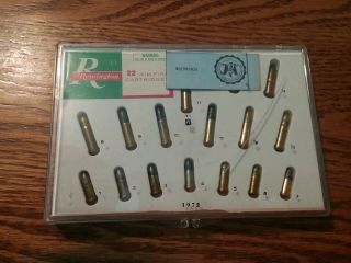 1972 Remington 22 Rim Fire Cartridges Salesman Sample Store Display Box