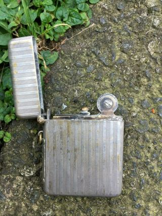 Vintage Old Flamidor Briquet Parisien Cigarette Lighter,  Husson Paris.  (empty).