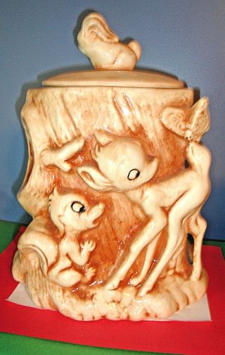 Vintage Walt Disney Porcelain Bambi Cookie Jar - California Originals 868