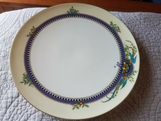 Lenox China Vintage Florida Footed Serving Plate Peacocks
