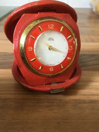 Vintage Smiths Pocket Watch In An Unusual Case  Please Look 