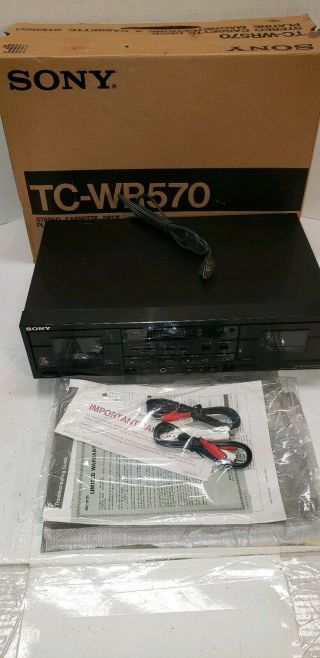 Vintage Sony Tc - Wr570 Cassette Tape Deck Player/recorder,