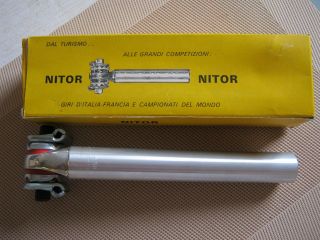 Nitor (cinelli) Vintage Rare Seatpost,  26.  2mm,  With Shim For 27.  2mm.  New/nos