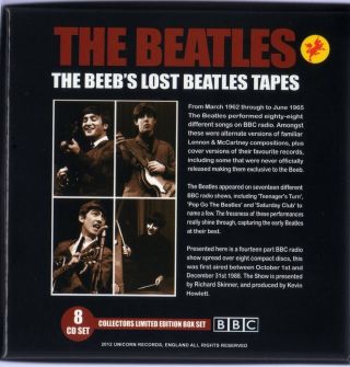 BEATLES - The Beeb ' s Lost Beatles Tapes UNICORN Limited 8CD Japan BOX SET Rare 4