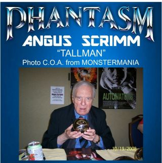 Phantasm Movie Metal Death Ball Autographed Angus Skrimm Rare L@@k