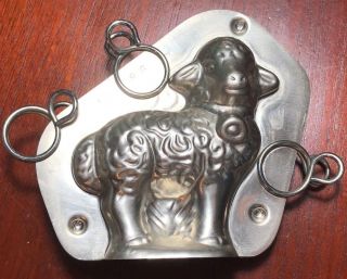 Chocolate Mold 16486 Lamb Bell Detailed Collectible Antique Vintage Very Rare Gc