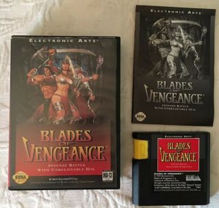Vtg Sega Genesis Game Blades Of Vengeance 1993 Complete