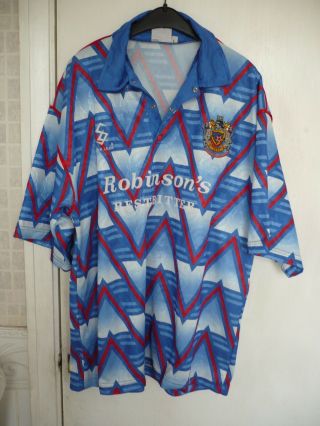 Stockport County Fc - Vintage Home Shirt 1993 / 1994.  Size Large,  (44 - 46 ").  Vgc