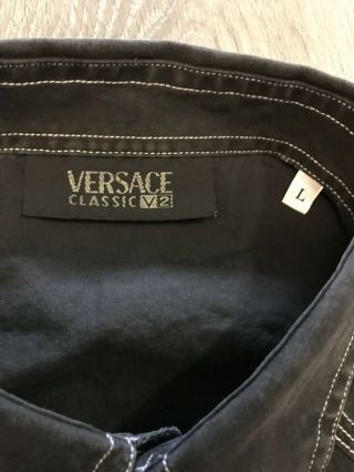 Vintage Versace Classic V2 Pearl Snap Western Cowboy Shirt Men’s Size Large 5