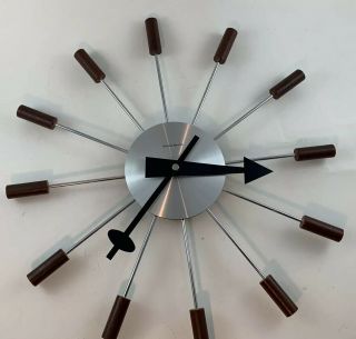 Wonderful George Nelson Wall Clock Mid Century Modern Vintage Retro Starburst