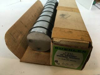 Vintage Buehler Ab Vibromet Specimen Weights Box