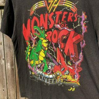 Van Halen Monsters Of Rock Tour 1988 Vintage Tee Shirt Fits M