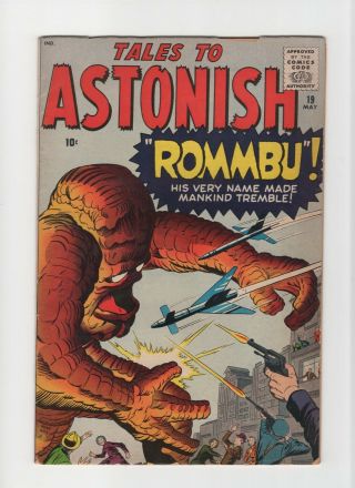 Tales To Astonish 19 Fn,  6.  5 Vintage Marvel Atlas Comic Horror Pre - Hero 10c