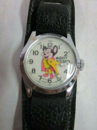Vintage Mighty Mouse Watch Rare Collectible 1960 