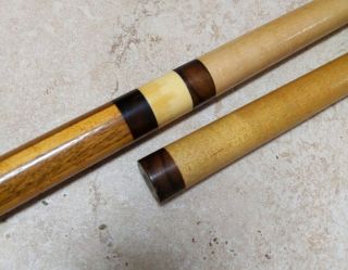 Vintage Set of 2 Combo Pool Cues ORCHID USA,  John Lin 2x4 Bag w/ NR 8