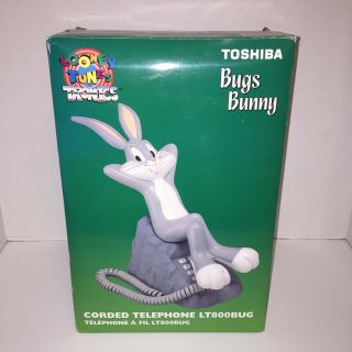 Vintage Toshiba Bugs Bunny Corded Telephone Lt800bug Looney Tunes Tronics
