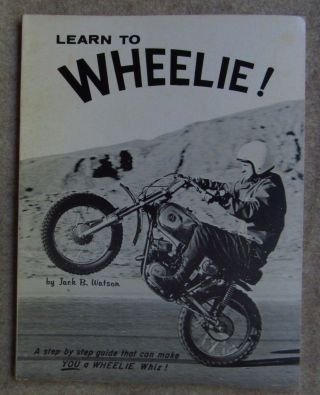 Learn To Wheelie Vintage Motorcycle Book From 1971 Hodaka Husqvarna Penton Honda