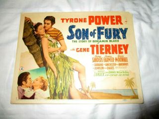 Son Of Fury,  Power,  Tierney,  Farmer,  Rare Title Card,  1941