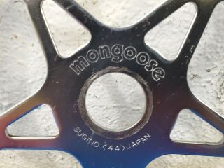 Vintage Mongoose Sugino 44T Sprocket Chain Wheel Blue Max Supergoose Motomag KOZ 2