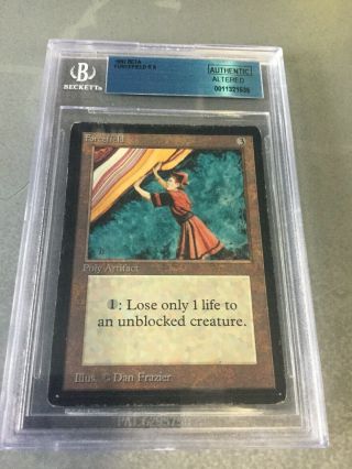 1993 Magic The Gathering Mtg Beta Forcefield R A Bgs Authentic Altered