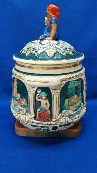 Vintage MARZI & REMY German Stoneware Punch bowl,  Rumtopf,  Tureen or Cookie Jar 2