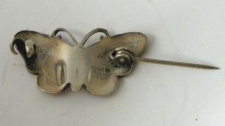 vintage sterling silver enamel Butterfly pin by Ivar Holth Norway 3
