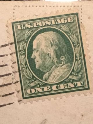 1 Cent,  Early 1900s,  Rare Benjamin Franklin Canceled Stamp,  Highly Collectible.
