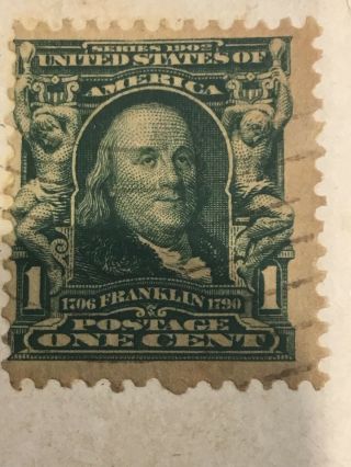 Benjamin Franklin One Cent Stamp Rare