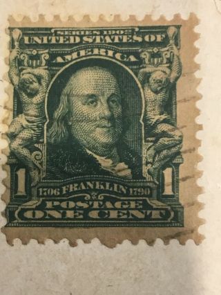 Benjamin Franklin One Cent Stamp Rare 2