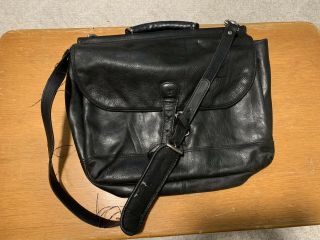 Vintage Timberland Leather Messenger Bag Crossbody Briefcase Shoulder Carry On