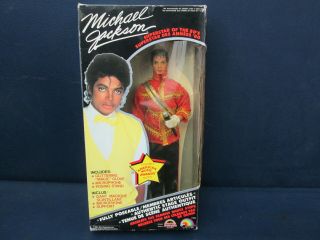 Michael Jackson American Music Awards Doll Ljn 1984 Microphone Posing Stand Red