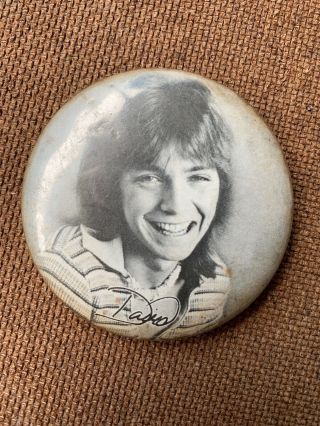 Vintage David Cassidy Button