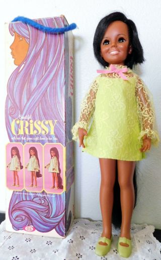 1969 Aa Crissy Doll Rare Hair To Floor African American Ideal All Orig.  Mib