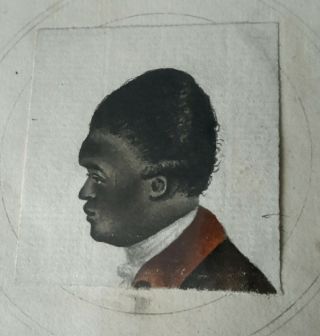 Very Rare Miniature Portrait Of A British Black Man,  1780s.