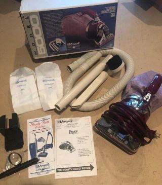 Vintage Royal Prince Hand Vacuum & Attachment Kit Model 5000 Usa Made