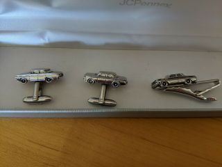Balfour Promotional Vintage Corvair Cufflinks And Tie Tack