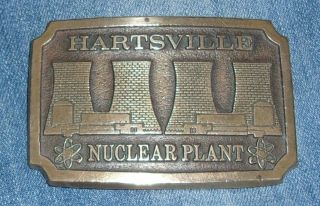 Tva - Hartsville Nuclear Plant - Brass Belt Buckle - Tennessee Valley Authority - Rare